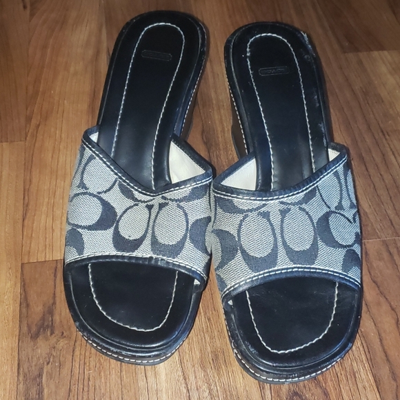 Coach Leather Wedge Heels - Picture 2 of 8